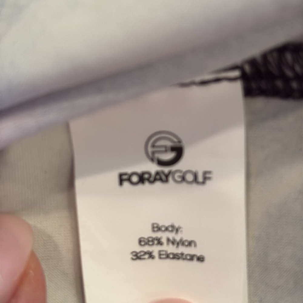 Foray Golf, Tennis, Pickleball Gray Yellow Pink Floral Mini A-Line Slit Short L - Picture 8 of 8